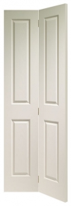 4 Panel White Moulded Bi-fold Door